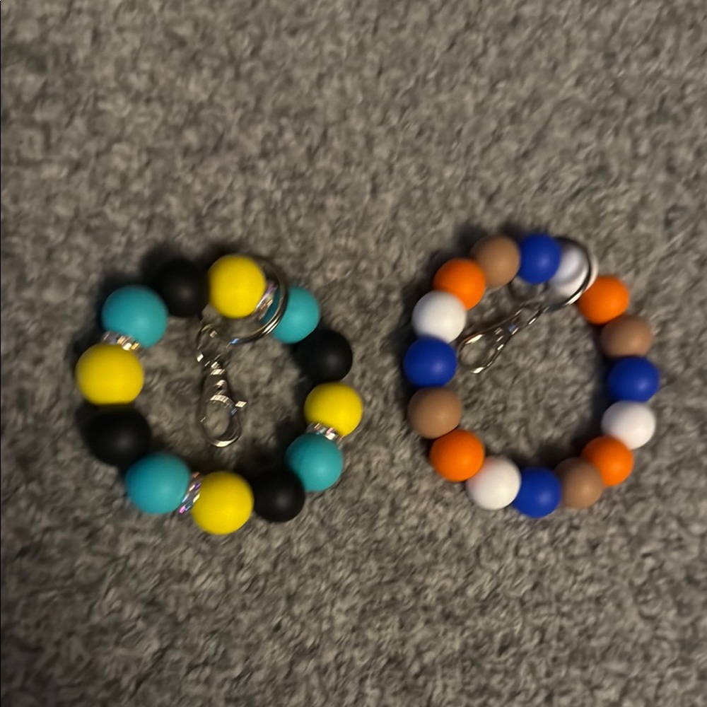 Colorful Beaded Keychain Set for Kids